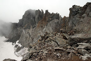 Grand Pic de la Lauzire, Gipfelwand